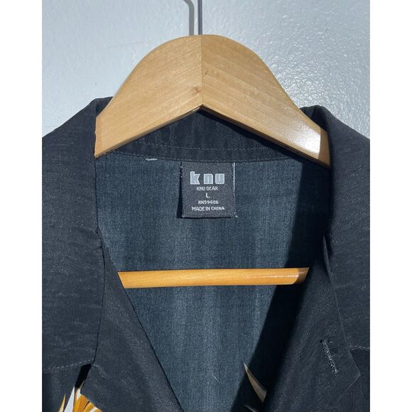 KNU gear dragon fire button up shirt 90's Y2K VTG casual gounge  men L - Picture 3 of 5